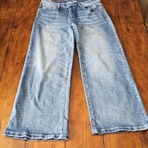 RIRE AND RAIN Stylish Light Blue Women's Wide Leg Jeans